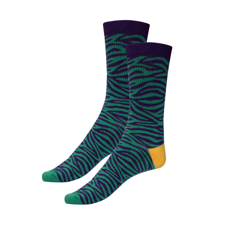 Happy Socks çorapa unisex – me vija zi e gjelbërt