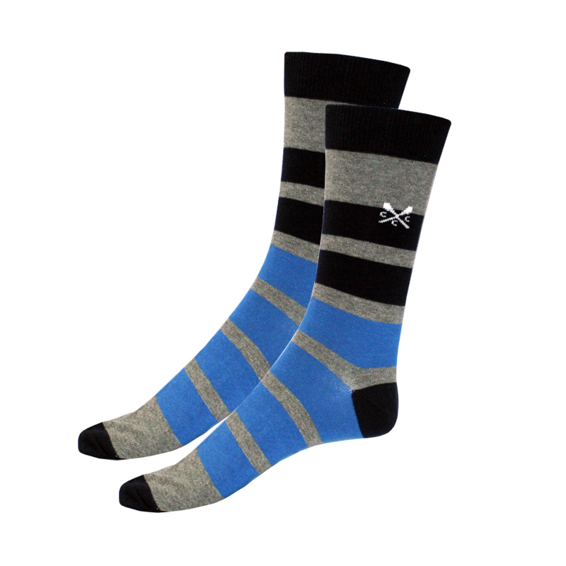 Crazy Socks çorapa unisex – me vija hint, kaltërt e zi