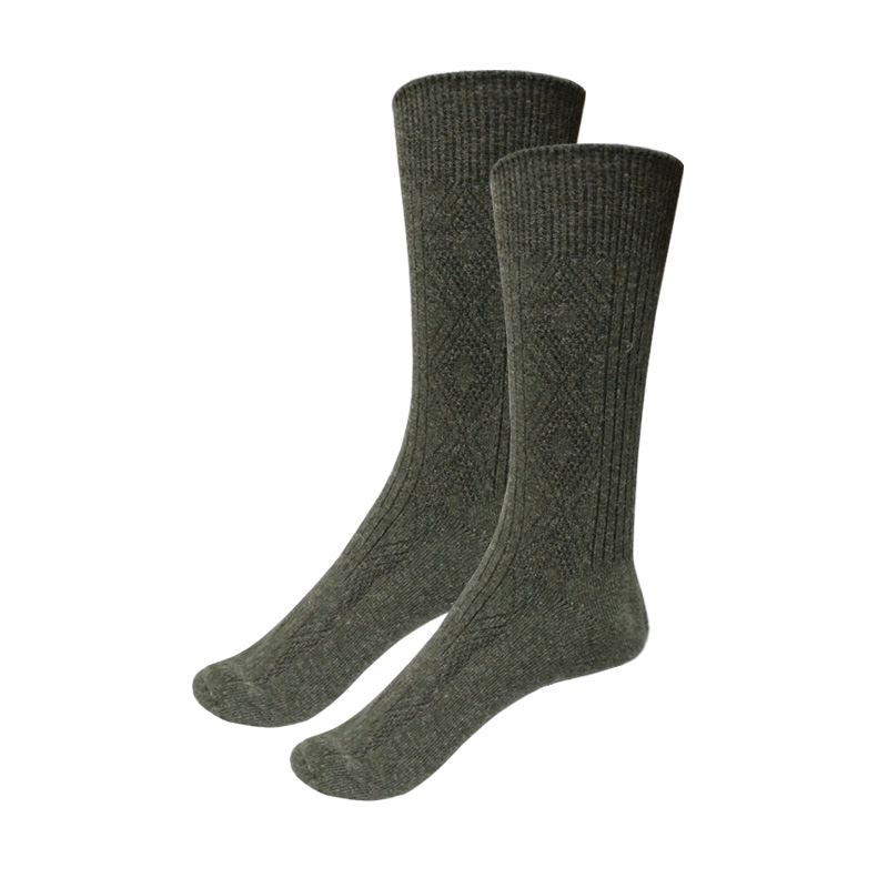 Çorapa unisex – të gjelbërta mbylltë me lesh të deles