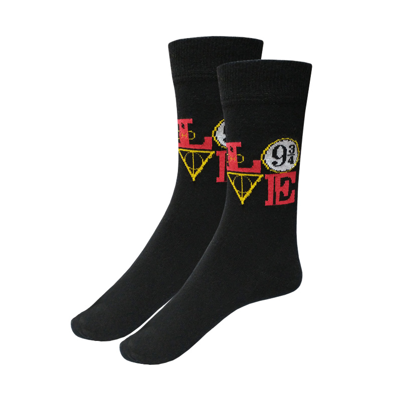 RETRO çorapa unisex – të zeza love