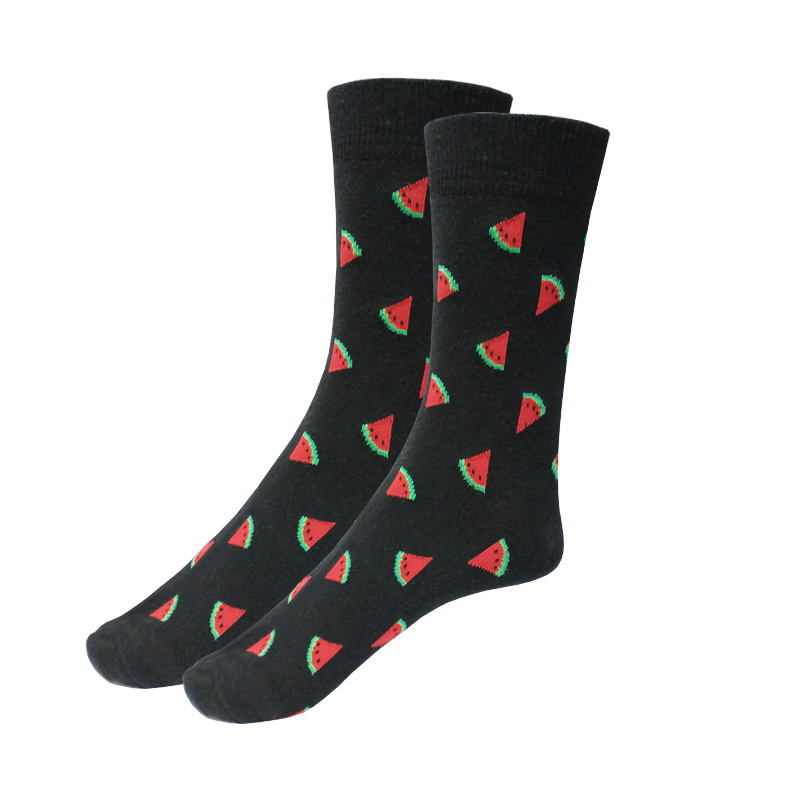 RETRO çorapa unisex – të zeza me bostan