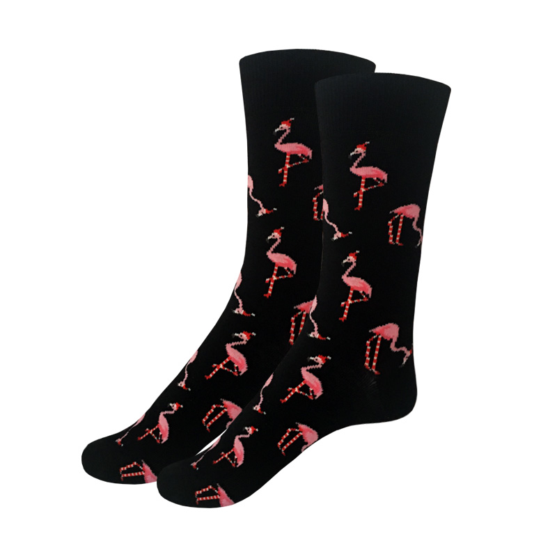 Çorapa unisex – të tegeta me flamingo pink