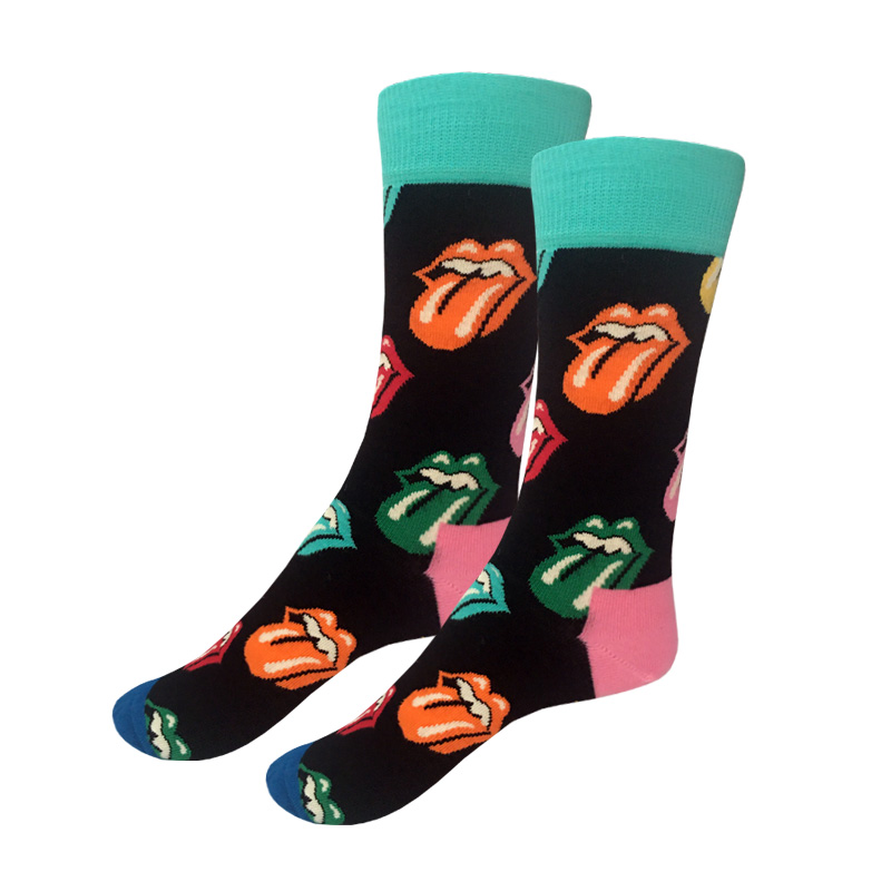 Çorapa unisex – të tegeta me gjuhë rrollingstone