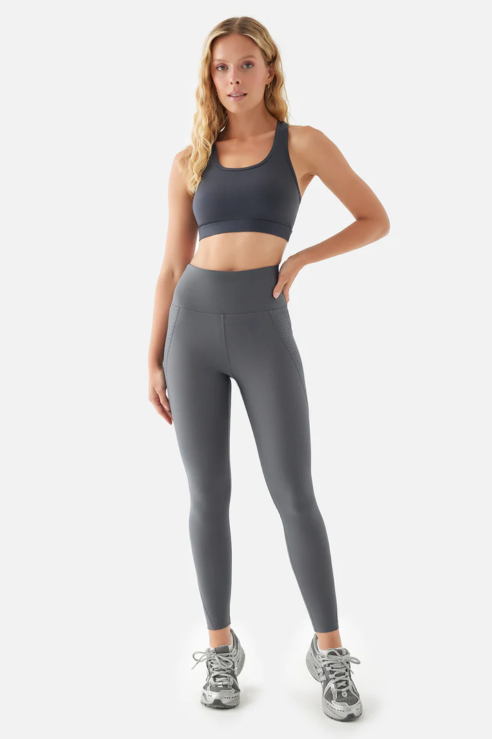Peggy Mesh Pocket Sports Tights D.Grey