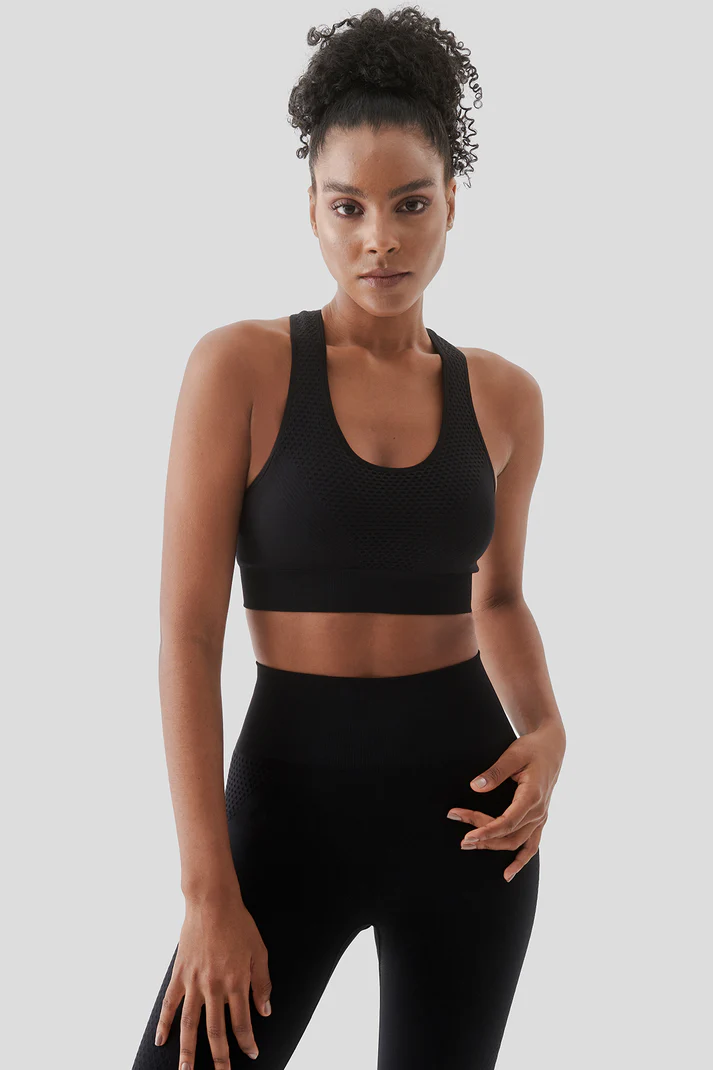 Rhea Seamless Sports Bra Black