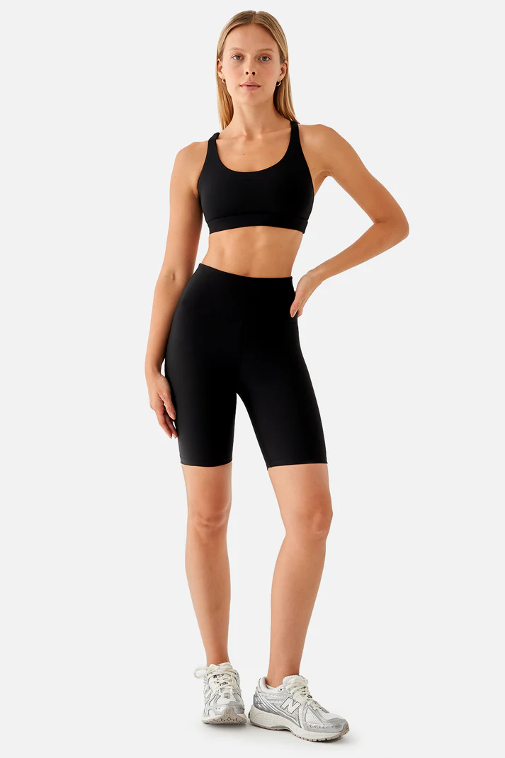 Violet Biker Sports Tights Black