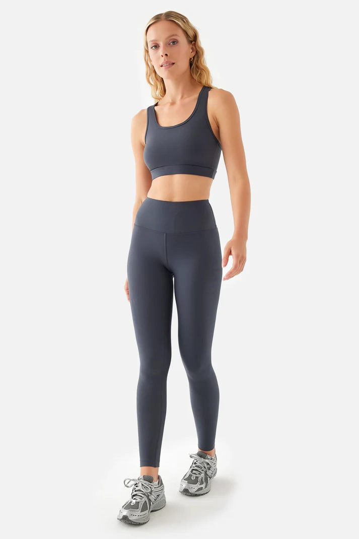 Anna Soft Belt Pocket Sports Leggings D. Grey